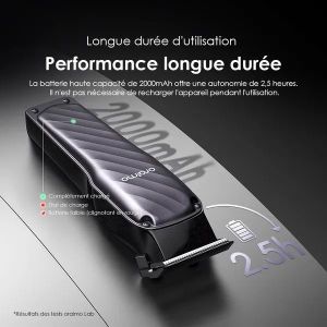 Oraimo SmartClipper 2C Tondeuse à cheveux professionnelle-Noir