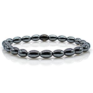 Bracelet en Pierre naturelle d'hématite  Ovale 