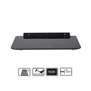 Support Mural - Compatible - DVD/Décodeur/Lecteur Vidéo - 1 étagère - Noir