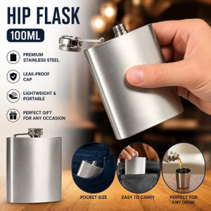 Flasque en acier inoxydable 100 Ml - Porte-boisson alcoolisée