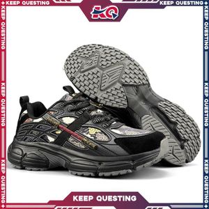 ASHION KQ Grandes Tailles 39‑45 Baskets Décontractées Homme Assemblées à Froid, Chaussures à Lacets en Cuir PU, Chaussures de Sport Confortables Respirantes à Semelle Souple Absorbante et Antidérapante pour Course et Randonnée en Plein Air