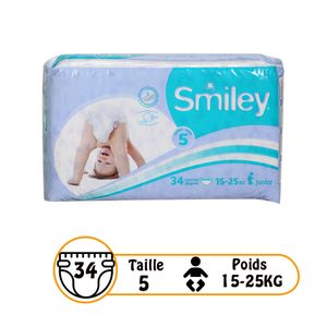 SMILEY, Couches Bébé Jumbo Taille 3(5-10kg) 88 Couches – LJA Store