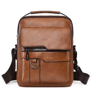 Sac bandoulière homme en simili cuir rétro et professionnel, sac à bandoulière hydrofuge et résistant
