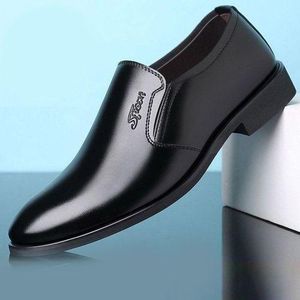 Men's Autumn New Style Formal Business Leather Shoes, Men's Casual Slip-on Shoes, Work Shoes, Driving Shoes