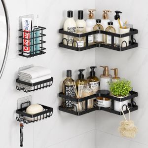 Étagère Mural 5 en 1 pour Salle de Bain et Cuisine - Métal Robuste 
