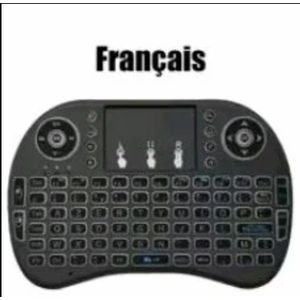 Mini Clavier Sans Fil Rétroéclairé 7 Couleurs Avec Pavé Tactile Pour Smart TV Et Box