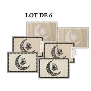 Lot de 6 sets nappe brute pour le Ramadan