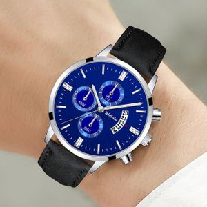 Montre A Quartz Homme -- Noir/bleu
