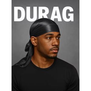 No Unisex soie longue queue Durag chapeau pirate turban mode enveloppements Cap Bandana femmes hommes casquettes Hijab cheveux accessoires