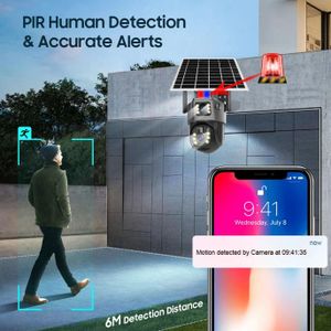 Caméra IP Extérieure 4MP HD à Triple Écran – WiFi, Double Objectif