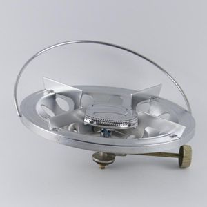 Tête de Brûleur Réchaud à Gaz Butane en Acier Inoxydable – Chapeau avec Robinet de Réglage en Laiton, Support 4 Branches & Anse de Transport pour Bouteille de Gaz, Camping & Cuisine