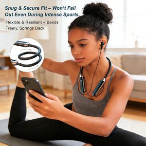 Écouteurs Bluetooth de sport avec écran numérique intelligent prolongée de la durée de vie de la batterie IPX imperméable sans fil Bluetooth 5.2 Casques - noir