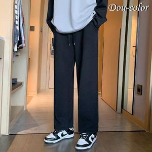 Dou-color Shorts courts pour hommes jean à jambes droites - noir gris - noir