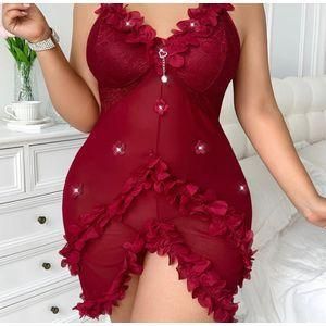 Nuisette sexy rouge pour femme 
