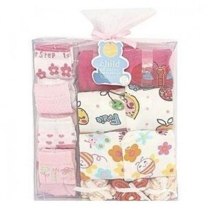 Kids Fashion Kit De 3 Grenouillères Barboteuses +3 Serviettes & 4 Chaussons - Multicolore HG