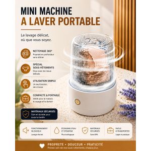 Article Mini Machine à Laver Portable – Nettoyage Rapide et Pratique des Sous-Vêtements