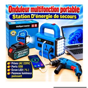 Onduleur multifonction portable station d’énergie de secours 150 W