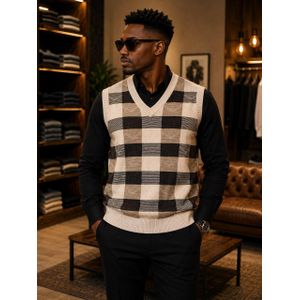 Gilet sans manche style cardigan en tricot