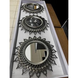 Horloge murale décorative 3 en 1 avec miroirs