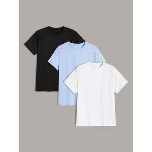 Mode Tee-shirt Vierge - Unisexe - NOIR / BLANC / BLEU CIEL