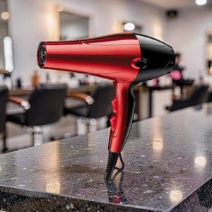 Sèche-cheveux professionnel rouge intense – Puissance et style incomparables