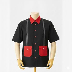 Chemise Classe homme noir rouge