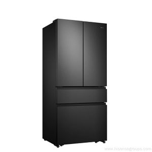 Hisense Refrigerateur  RM-63WC4 / 2Portes-2Tir./Dist.Eau-Glac./Noir/Inverter/Metal Tech.Cool./Pure Flat Coll.