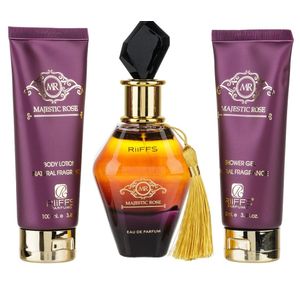 Riiffs  Coffret Cadeau Majestic Rose, Riiffs, Femme, Eau De Parfum 100ml + Gel Douche 100ml + Lait Corps 100ml