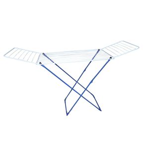 Séchoir à linge pliable en métal à un seul niveau, type aile de mouette, sur pied, grande capacité, gain de place