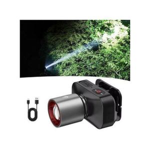 Lampe Frontale De Travail étanche à LED Avec Zoom/longue Durée De Vie De La Batterie/adaptée à La Pêche De Nuit