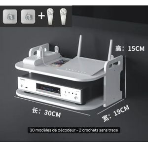 Étagère murale de rangement- DVD/Décodeur/Lecteur - Dimensions: 30cm*19cm*15cm