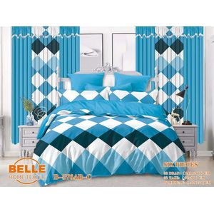 Belle Lot de 2 Draps 2Taies et 2rideaux - Confort et Élégance pour Lit 3 Places