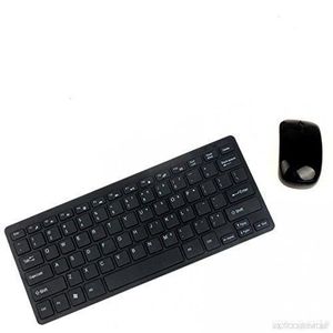 Mini Clavier AZERTY + Souris Sans Fil  2.4G - Noir