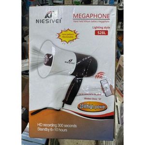 Mégaphone Portable Bluetooth, Enregistrement, USB, Carte Mémoire