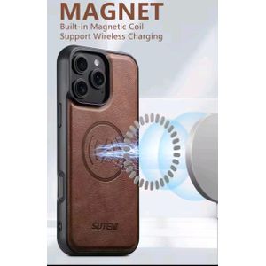 Coque iphone 15 pro marron suteni zz