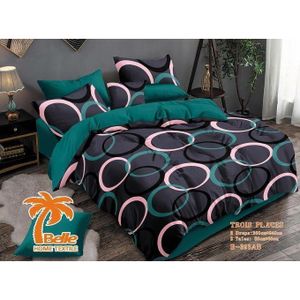 QUALITE SUPERIEUR Lot De 2 Draps + 2 Taies – Design Élégant et Confort Assuré Pour 3 Places TE