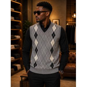 Gilet sans manche style cardigan en tricot