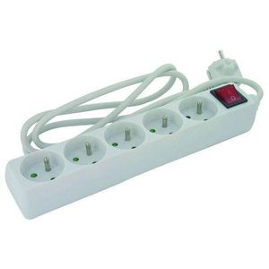 Bloc Multiprise Standard 3G 1mm² - Avec Interrupteur - 5 X 2P+T - 1 M