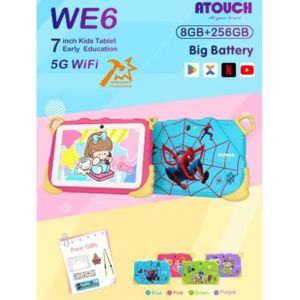 Atouch  WE6 – Tablette Éducative pour Enfants 7 Pouces, 8 Go RAM + 256 Go