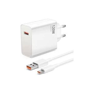 Chargeur Ultra Rapide 120W Type-C - Compatible Samsung iPhone Xiaomi Huawei Tecno Etc-blanc
