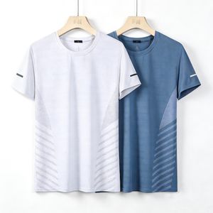 Pack de 2 T-shirts Homme Blanc & Bleu – T-shirts Manches Courtes Léger et Respirant