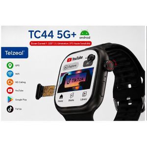 Telzeal TC44 Montre Connectée nouvelle génération 5G+ système Android - fonctionne avec carte SIM