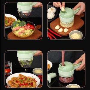 Coupe-Légumes Multifonction sans Fil – Broyeur d'Ail et Piment – Kit de Cuisine Complet