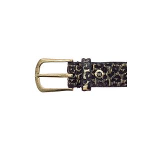 Mod ceinture de luxe en cuir or noir