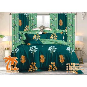 Belle Lot Complet : 2 Draps + 2 Taies + 2 Rideaux – Design Élégant et Confort Assuré