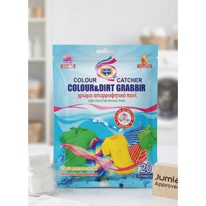 Lingettes Anti-Transfert de Couleur – Colour & Dirt Grabber (20 feuilles)