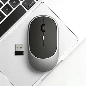 Bluetooth 5.0 & 2.4G souris sans fil mince silencieuse, souris silencieuse rechargeable pour ordinateur portable de bureau
