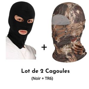 Lot de 2 cagoules (noir + TR6)