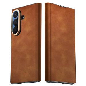 Coque Samsung Z fold 7 Rabat marron 