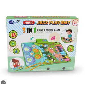 Tapis d'Éveil Musical 3-en-1 Ozen Star - Piano, Batterie Jazz et Sons d'Animaux